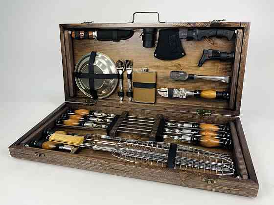 Подарок для мужчины ручной работы Набор подарков шампуров ШАШЛЫЧНИК ЛЮКС HAPPY DAYS Тернополь