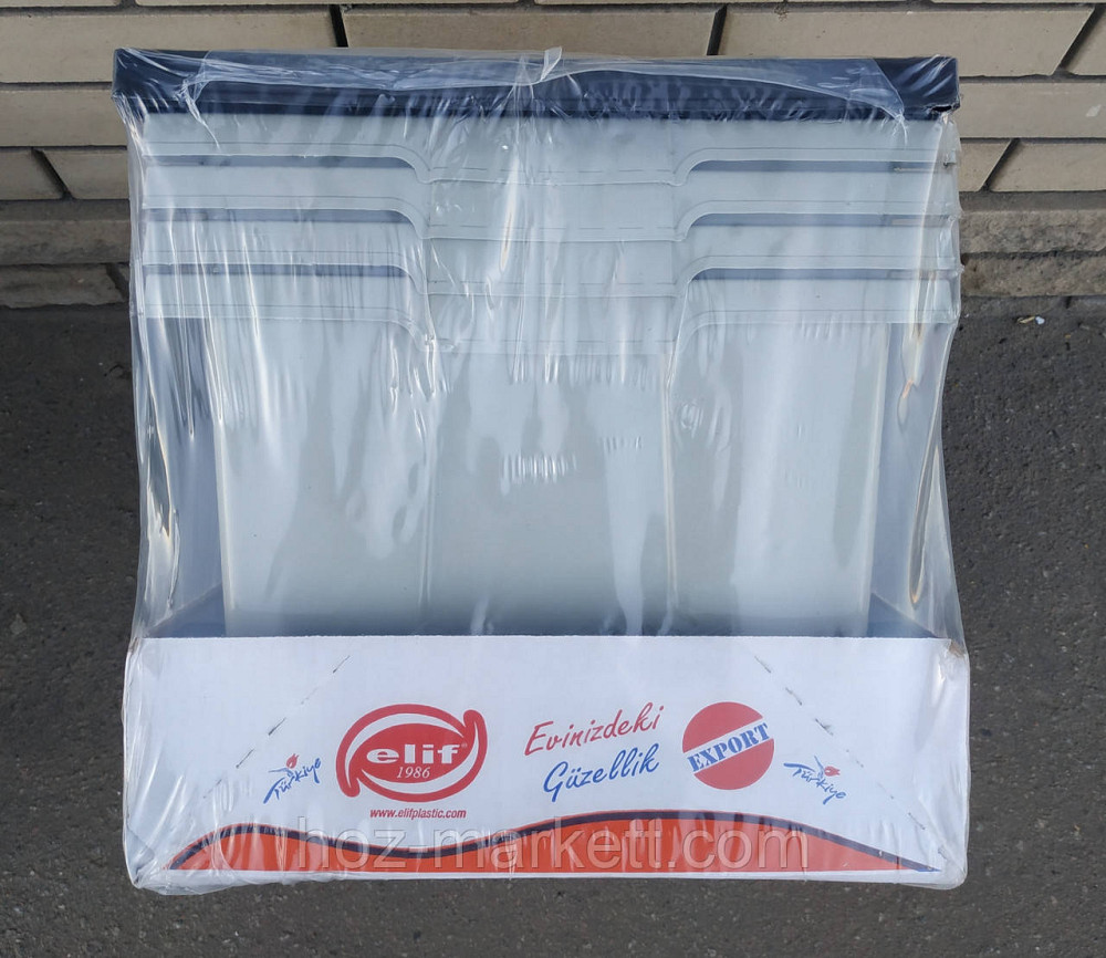 Комод пластиковий тумбочка на 4 ящики з цільними шухлядами чорно-сірий Туреччина Харків - фото 3