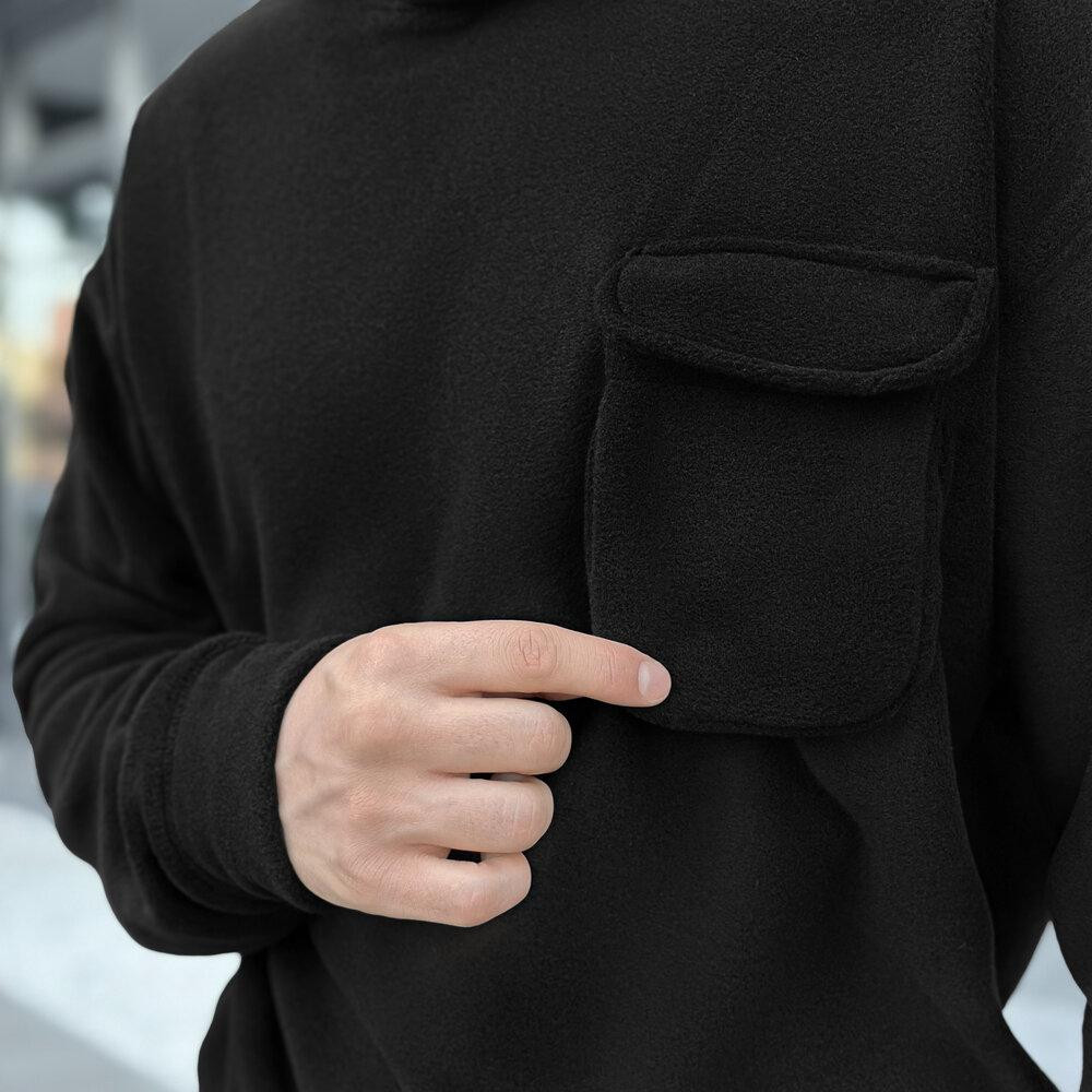 Чорний спортивний костюм чоловічий Pobedov Winter. Комплект спортивний зимовий чоловічий кофта зі штанами Київ - фото 8