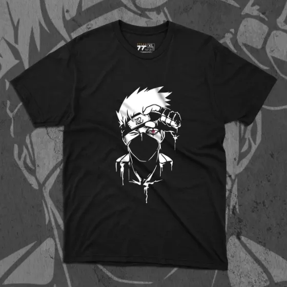 Футболка мужская с принтом Наруто Какаші Блек Размер 48 Anime0287 Днепр