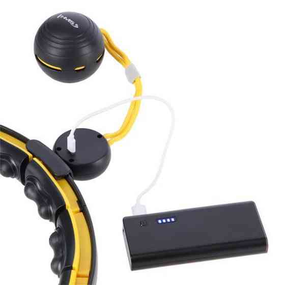 Хула-хуп магнітний з обважнювачем та лічильником HMS HHM21, чорно-жовтий Київ