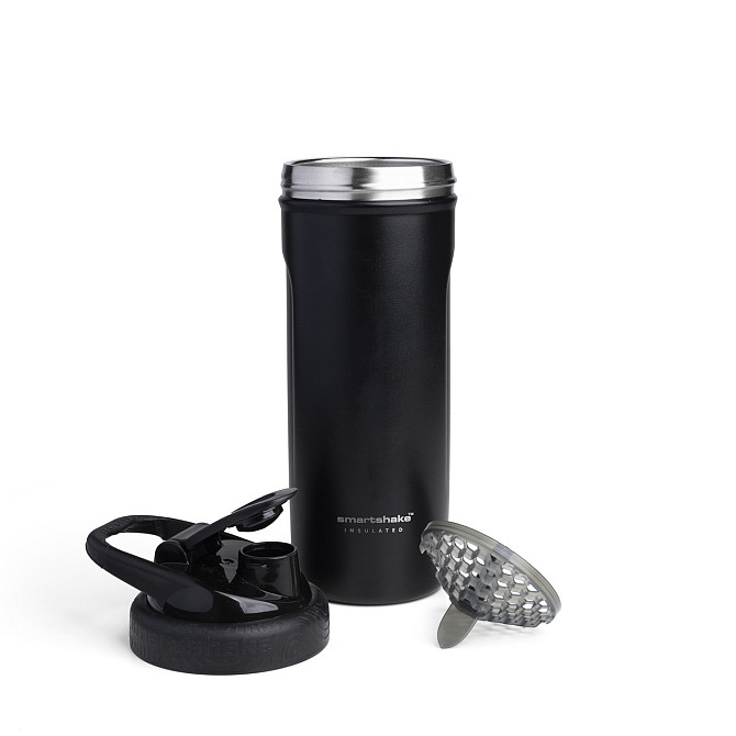 Шейкер спортивний SmartShake металевий Insulated Steel 750ml Black Каменское - изображение 4