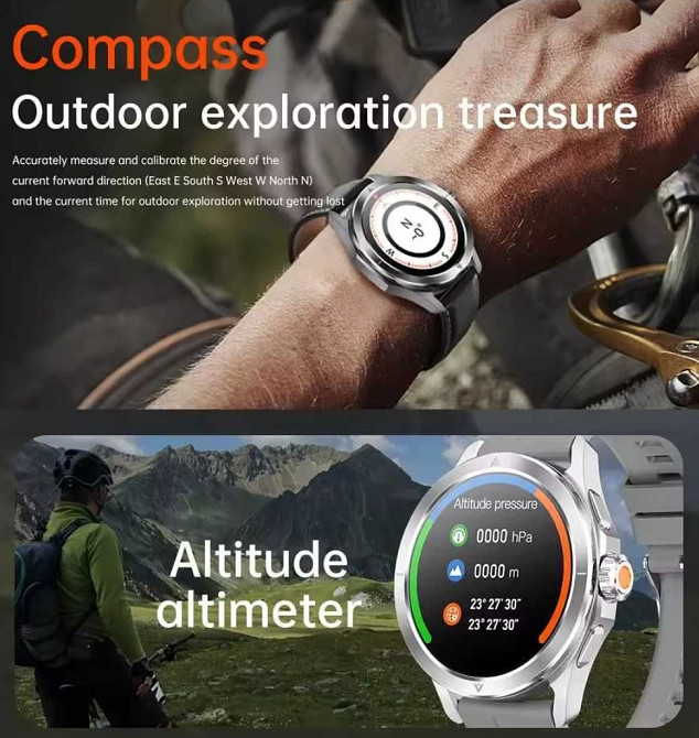 Смартгодинник: DT WATCH S4 ULTRA. NFC.GPS. 1000mAh.Compass. Київ - фото 3