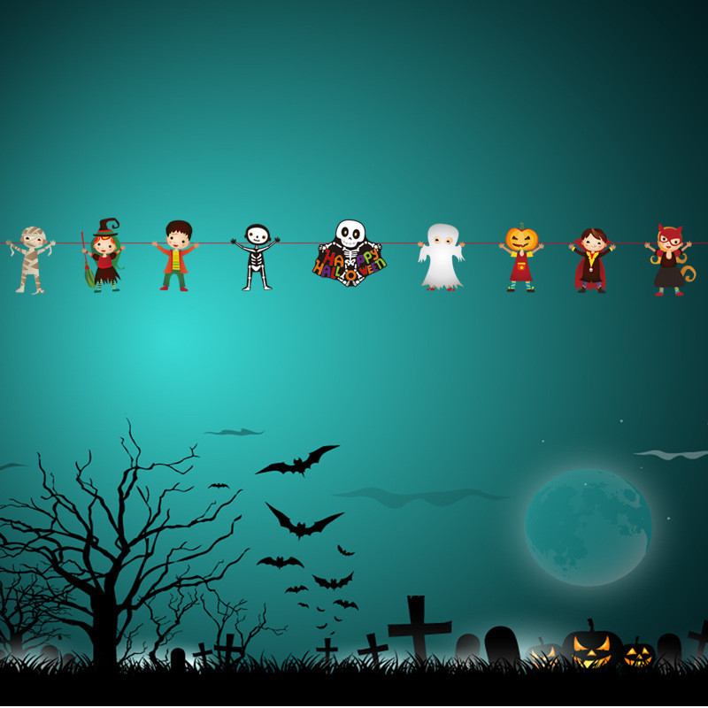 Гірлянда для Хелловіну декор 280 см різнобарвний Київ - фото 2