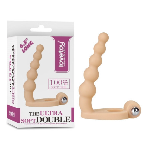 Насадка для подвійного проникнення - The Ultra Soft Double Bead 6.5 " Sex Aura Київ - фото 1