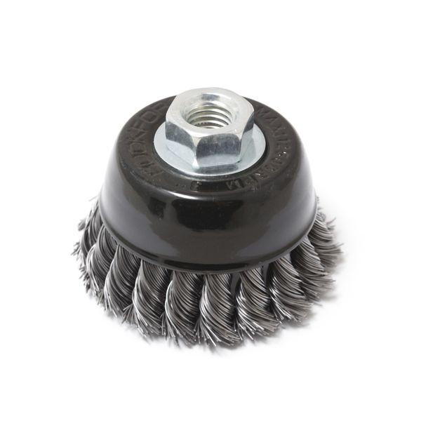 Кордщітка чашеподібна сталева кручена для КШМ 75мм, в блістері Одеса - фото 1