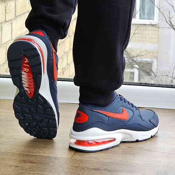 Чоловічі Сині Кросівки Nike Air Max 93 Шкіряні Найк (розміри: 41,42,43,44,45) Відео Огляд Дніпро