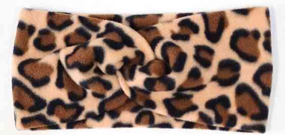 Повязка женская леопард флисовая Киев