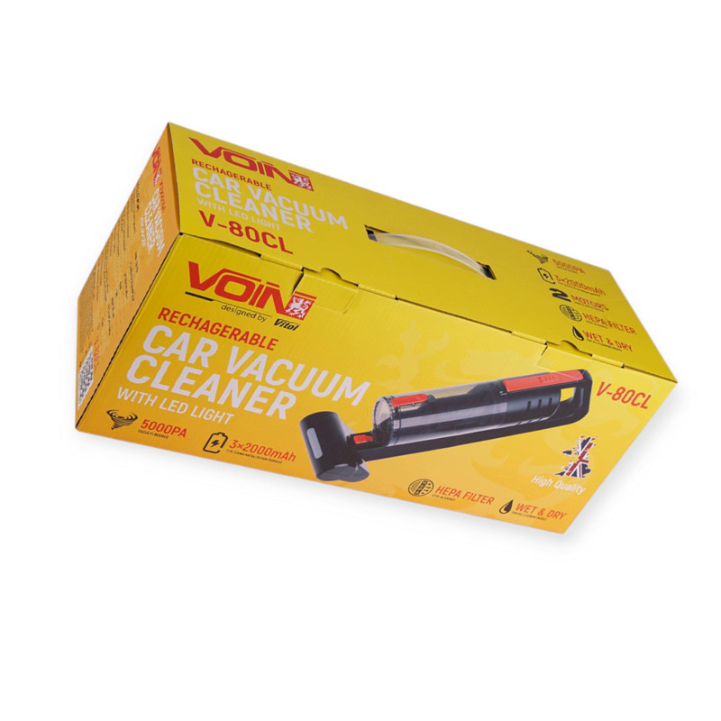 Пылесос акб 3х2000mah100w сухая и влажная чистка, 4 насадки, фильтр, led подсветка сумка v-80cl Мукачево - изображение 1