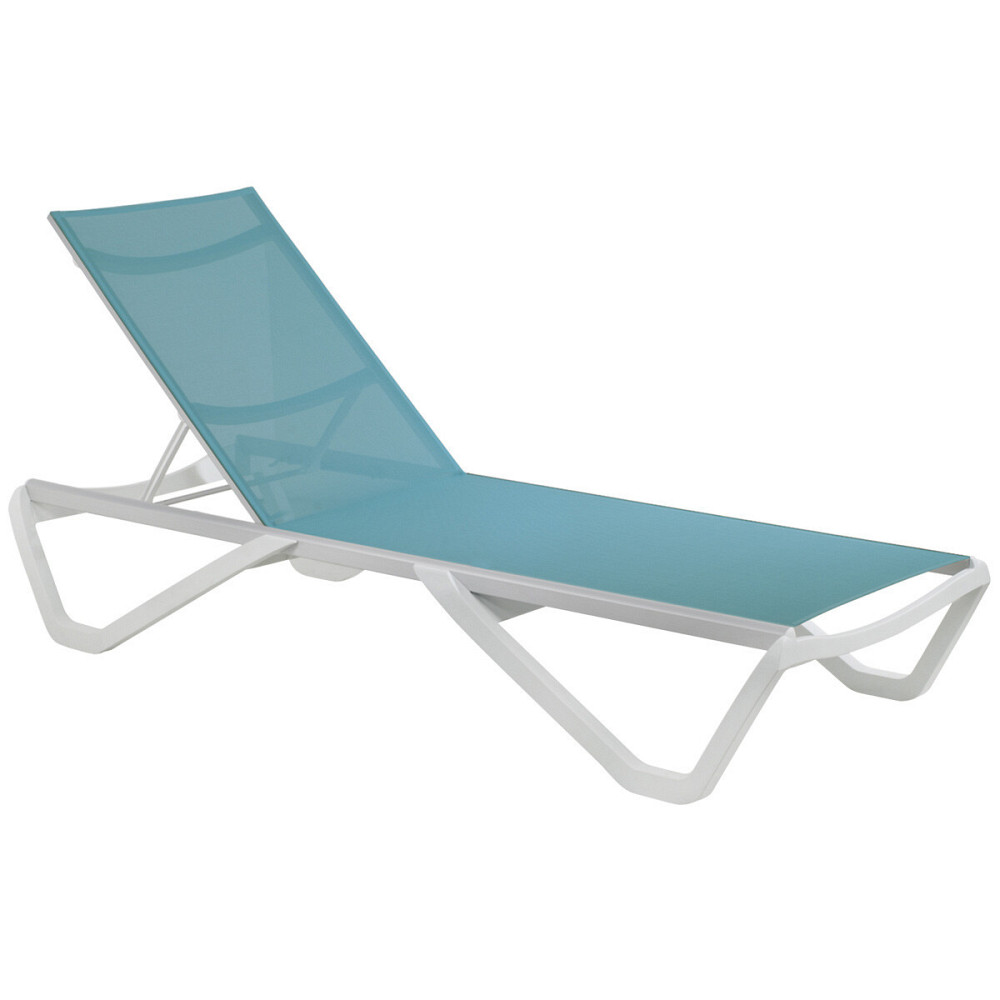 Шезлонг для басейну Aquaviva Wave бірюзовий з білим Київ - фото 1