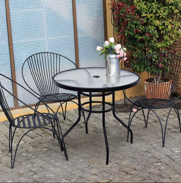 Садовий стіл Costway Acapulco з місцем для парасолі Київ - фото 9