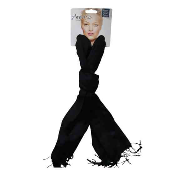 Шарф женский теплый 170 на 65 см черный Киев