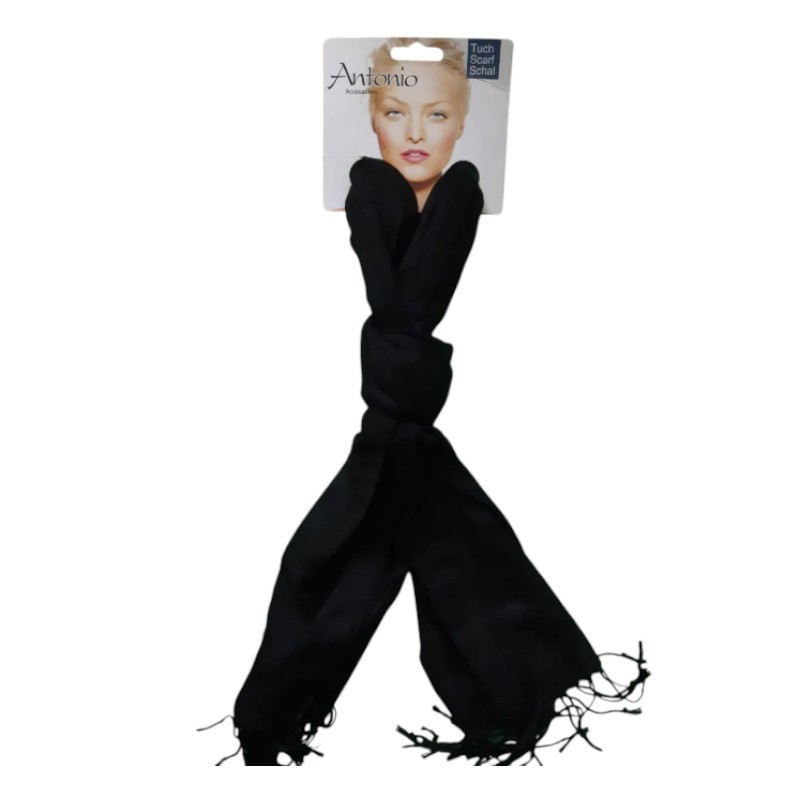 Шарф женский теплый 170 на 65 см черный Киев - изображение 1