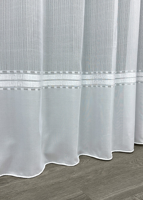 Тюль льон "Мережка" колір білий 1357т Київ - фото 6