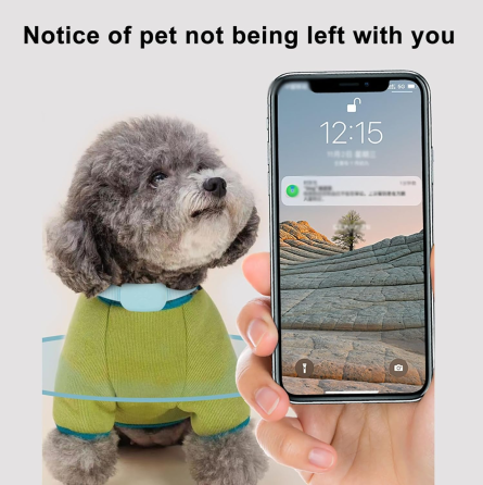Bluetooth-трекер для котів і собак із нашийником, Apple Find My / Android, без підписки, CR2032, блакитний Київ