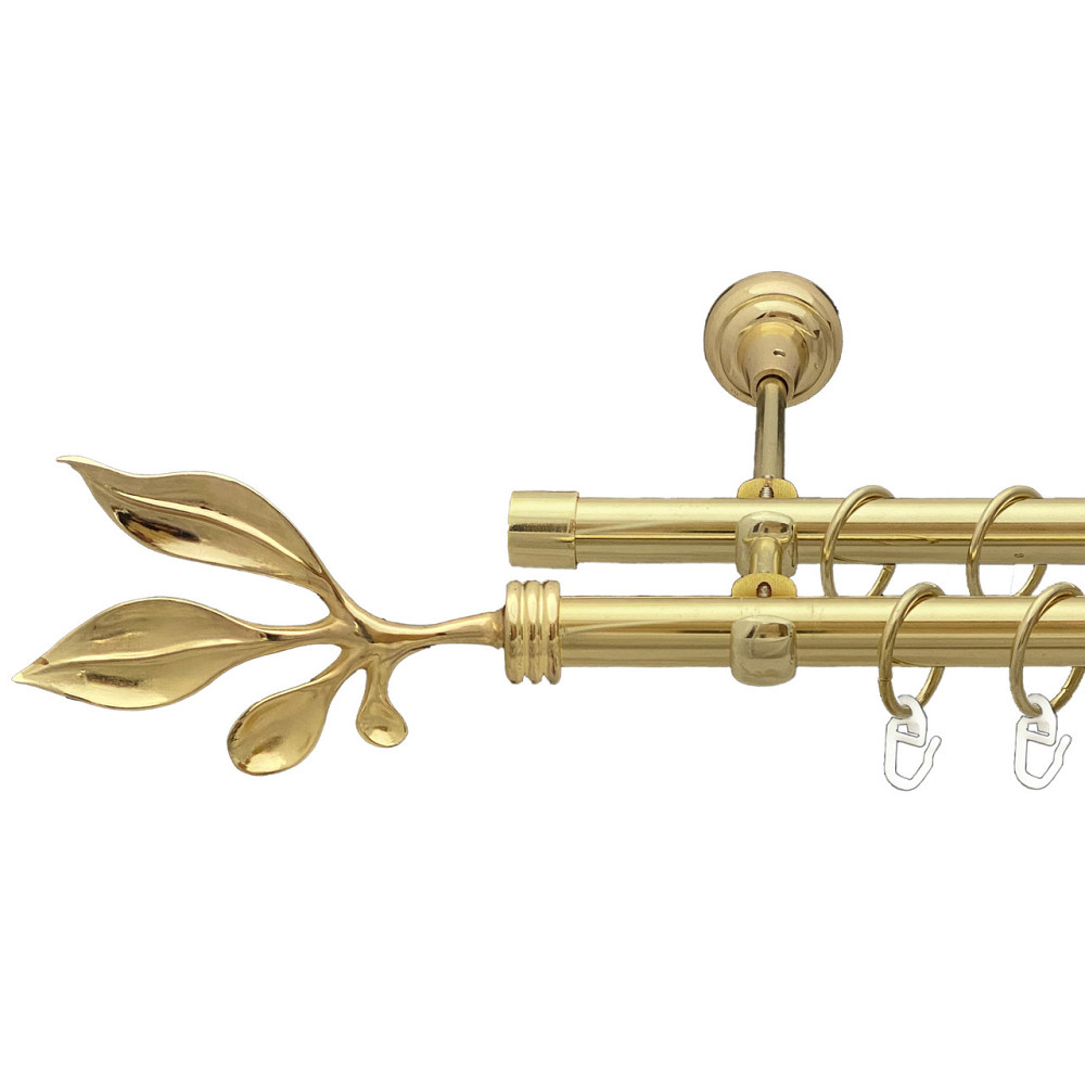 Карниз Orvit Баваро металевий дворядний відкритий Золото 19\19 мм 300 см (00-00013077) Львов - изображение 1