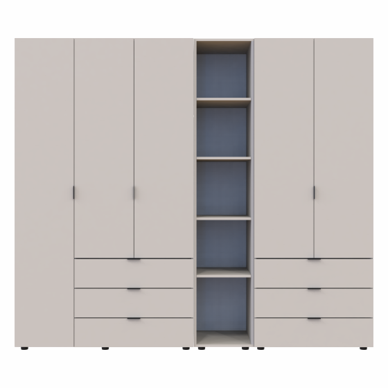 Комплект шкафов для одежды Doros Гелар (3 шт.) 231,9х49,5х203,4 см Кашемир (DRS-011250) Львов