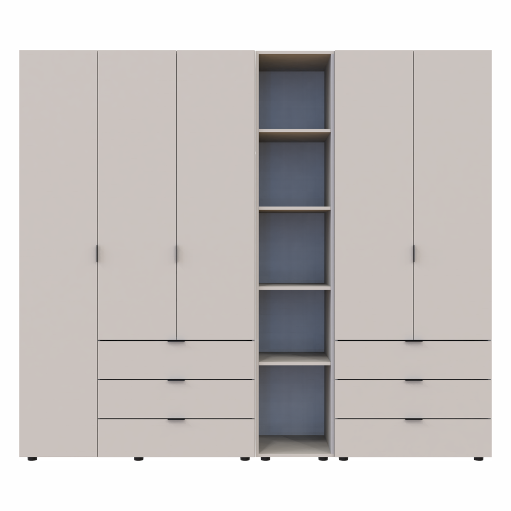 Комплект шаф для одягу Doros Гелар (3 шт.) 231,9х49,5х203,4 см Кашемір (DRS-011250) Львів - фото 3