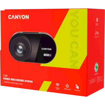 Видеорегистратор Canyon DVR10 FullHD 1080p Wi-Fi Black (CND-DVR10) Винница - изображение 6