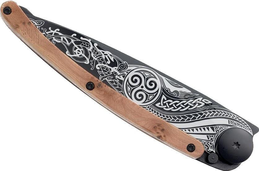 Універсальний Складаний Ніж з лазерним гравіюванням Кельтська Deejo "37 грам" (1GB000171) Нержавіюча сталь Нововолинськ - фото 7