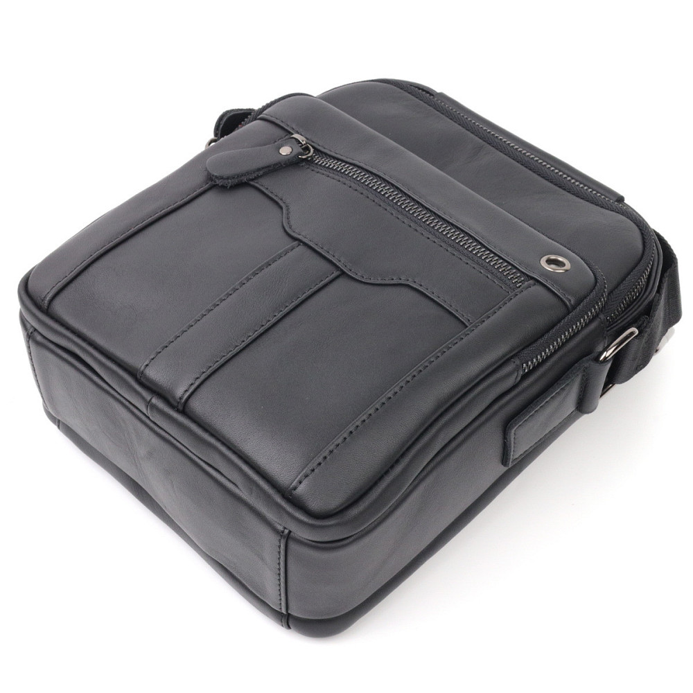 Сумка чоловіча Vintage 20826 шкіряна Чорний Київ - фото 7