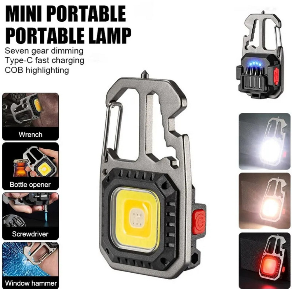 Аккумуляторный LED фонарик-брелок с отвертками Киев - изображение 3