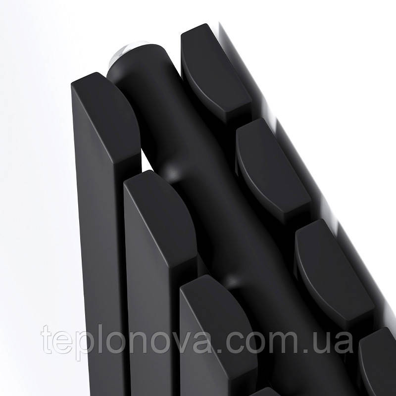 Дизайнерський радіатор 1800/295 (мм) чорний мат IDEALE JOLANDA (універсальне підключення) 12 5/1800/295 Чернівці - фото 2