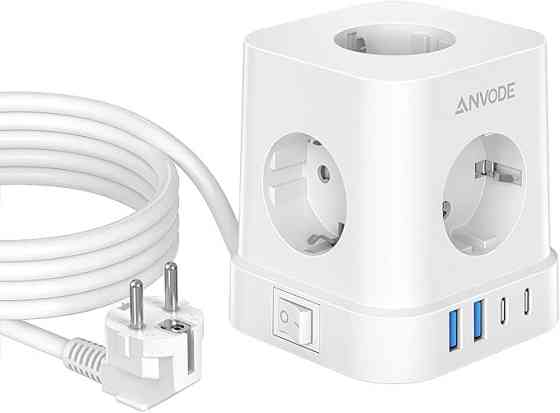 Мережевий розгалужувач-куб ANVODE QF520-CU (із USB-A та USB-C портами) Луцьк
