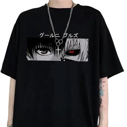 Футболка для хлопчика з аніме принтом Токійський Гуль Канекі Кен оверсайз (зріст від 165 до 180) Чорний AnimeT0001m Дніпро - фото 1