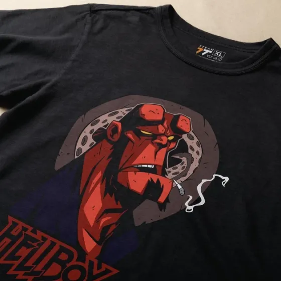 Футболка для подростка мальчика с принтом Хелл Бой Размер 160 Anime10100 Днепр