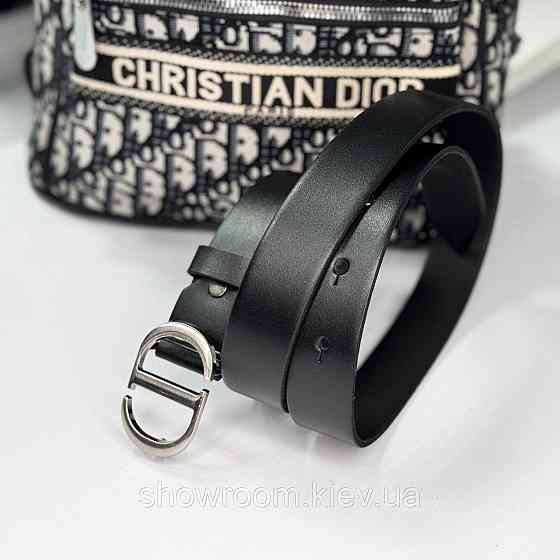 Шкіряний ремінь CD із фірмовою пряжкою (0116) Київ
