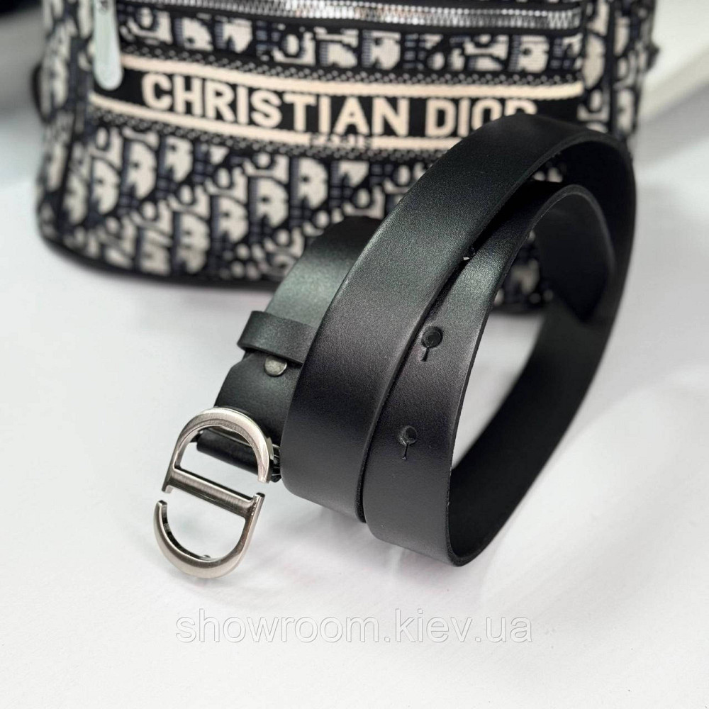 Шкіряний ремінь CD із фірмовою пряжкою (0116) Київ - фото 6