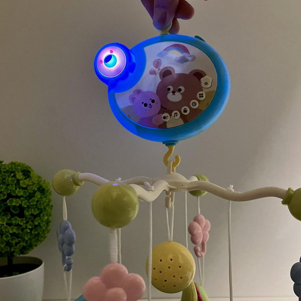 Мобіль для ліжечка зі звуковими ефектами та проектором Блакитний (368-10) Чернігів - фото 4