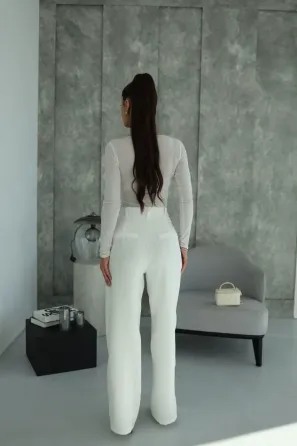 Жіночі брюки палаццо з високою талією, класичні широкі брюки Одеса