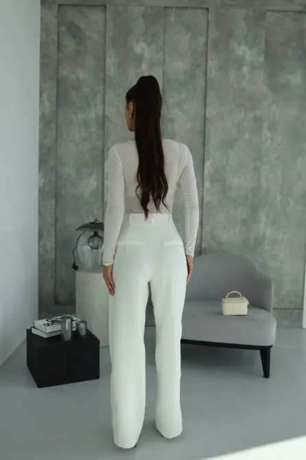 Жіночі брюки палаццо з високою талією, класичні широкі брюки Одеса - фото 6