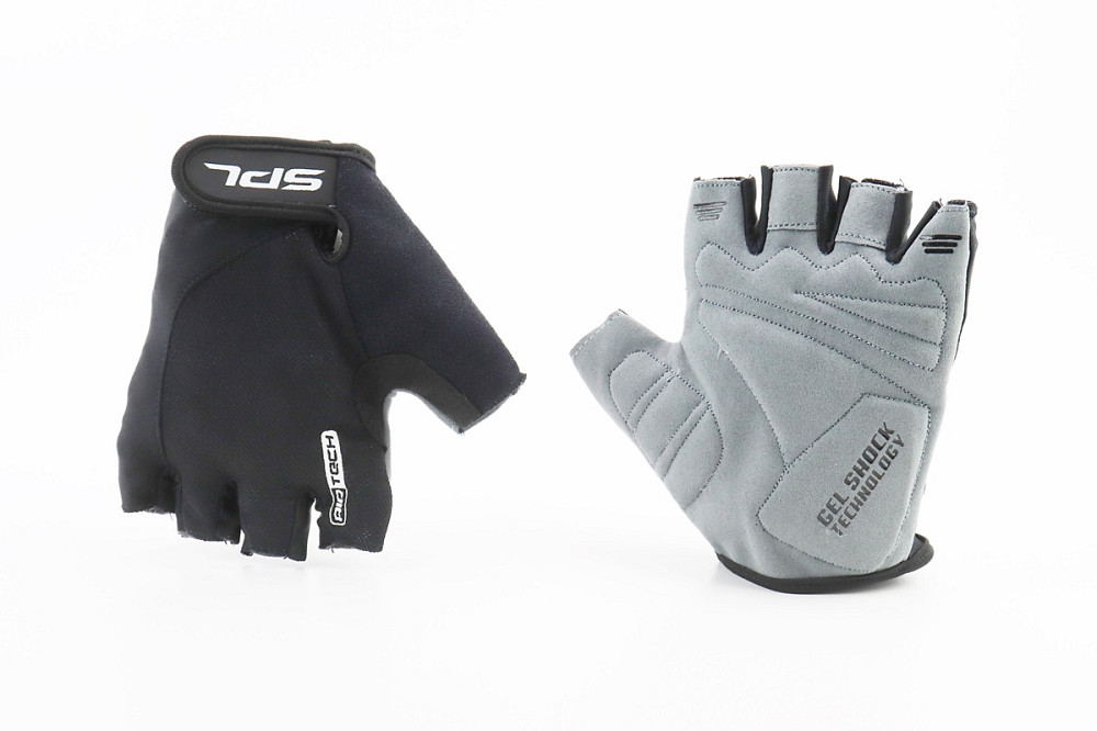 Перчатки без пальців XL з гелевими вставками під долоню, чорні SBG-1457 Бершадь - фото 1