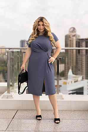 Платье миди с разрезом на ноге Paloma 46-48, Графит Киев