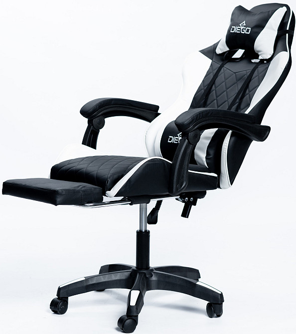 Крісло геймерське DIEGO AERO Black-White Київ - фото 3
