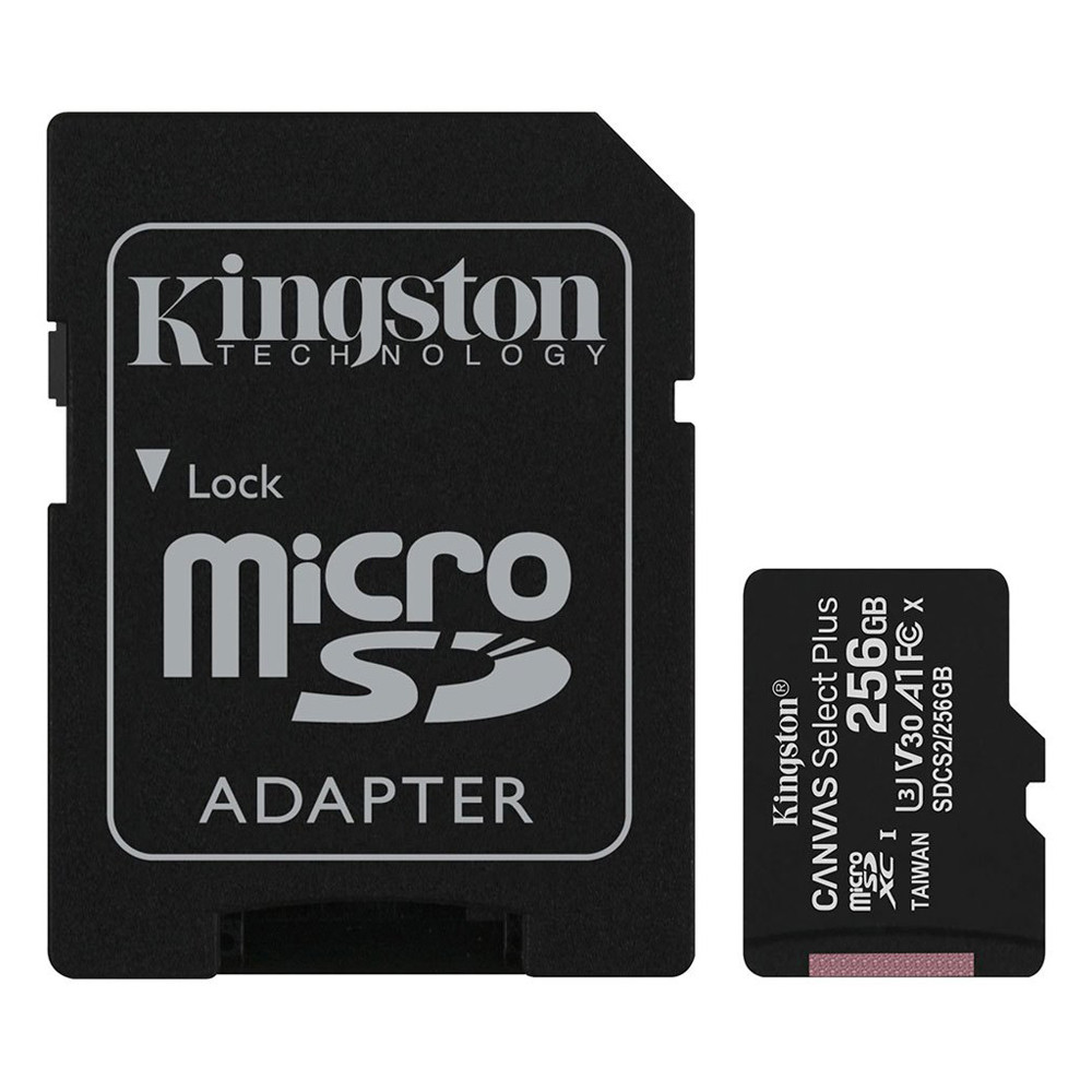 Картка пам'яті Kingston Canvas Select Plus microSDXC+SD-адаптер SDCS2/256GB (256GB, Class10, UHS-I, 100/85мБ/с) Миколаїв - фото 2