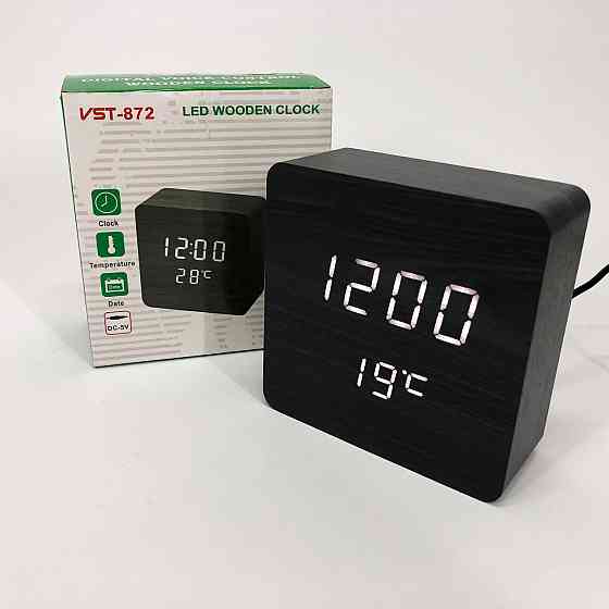 Часы с показом температуры и влажности, Классические настольные часы Настольные электронные цифра LA-55 Ивано-Франковск