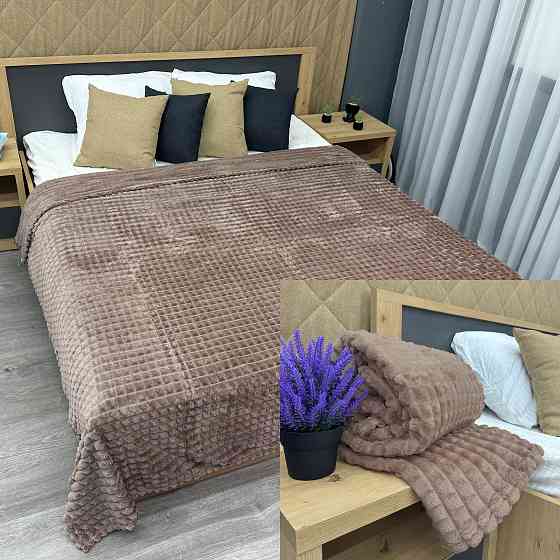 Плед-покривало Кубик 200х220 см (+-10см) Пудровий (87-233) Київ