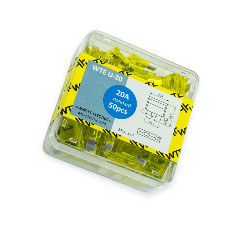 Запобіжники Євро АТО (WTE) 20А (коробка 50шт) Мукачево - фото 1