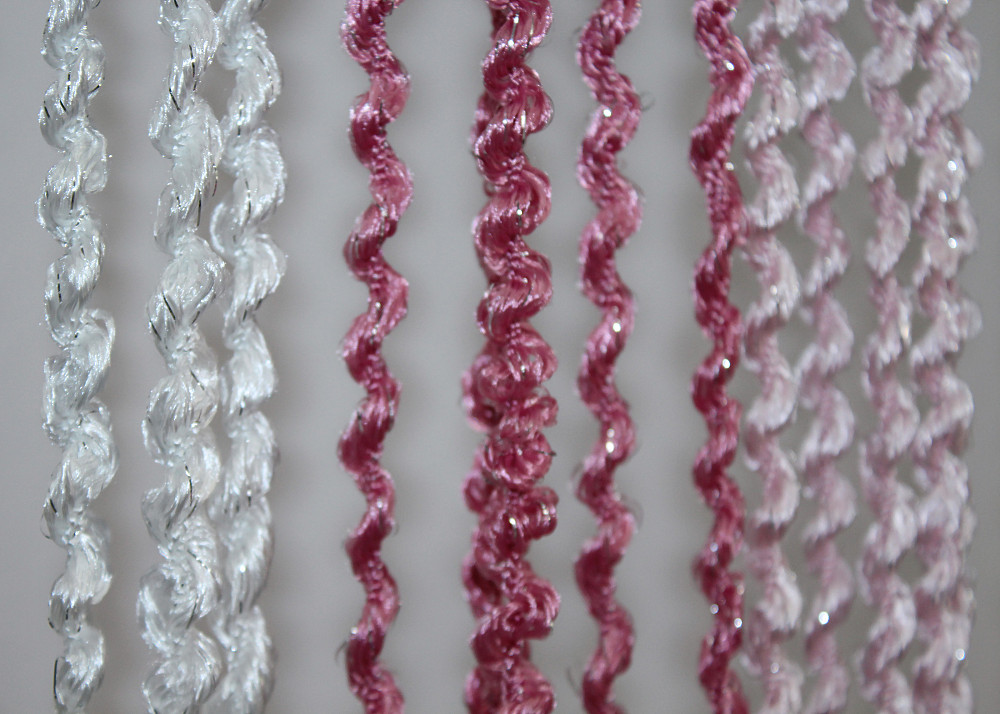 Штори-нитки спіраль з люрексом Білий з малиново-рожевим 300х300см 1 шт (61-057) Київ - фото 6