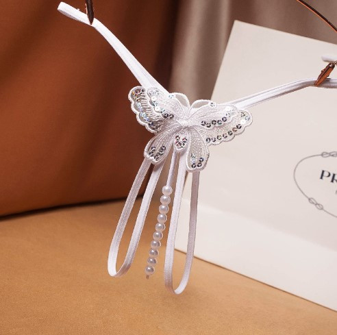 Трусики з намистинками та паєтками універсальний білий Київ - фото 1