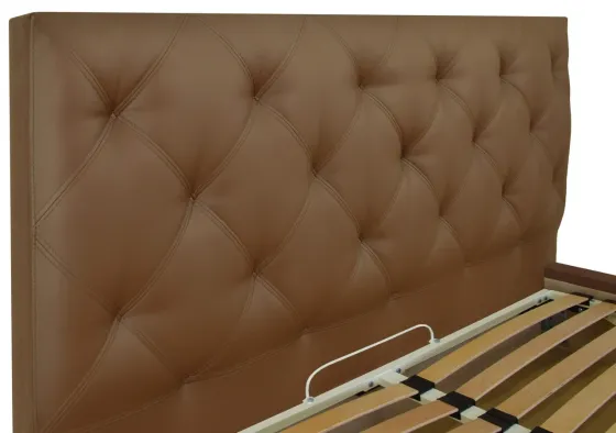 Ліжко Bristol Comfort 140 х 190 см Fly 2213 A1 З підйомним механізмом та нішою для білизни Світло-коричневий Київ
