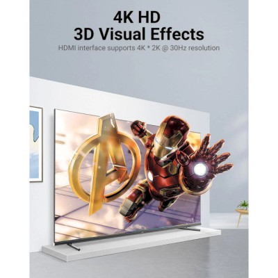 Концентратор Vention USB 3.1 Type-C to HDM/USB 3.0х3//PD 100W 5-in-1 (THFHB) Винница - изображение 3