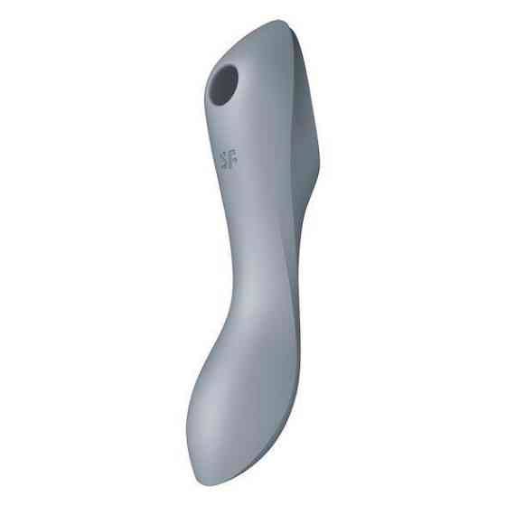 Вакуумний стимулятор з вібрацією Satisfyer Curvy Trinity 3 BlueGrey Sex Aura Київ