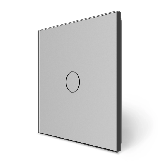 Комплект бездротовий сенсорний вимикач + розумний вимикач (реле) Livolo сірий скло (VL-XR007-M7FC1Z2-2IP) Коломия