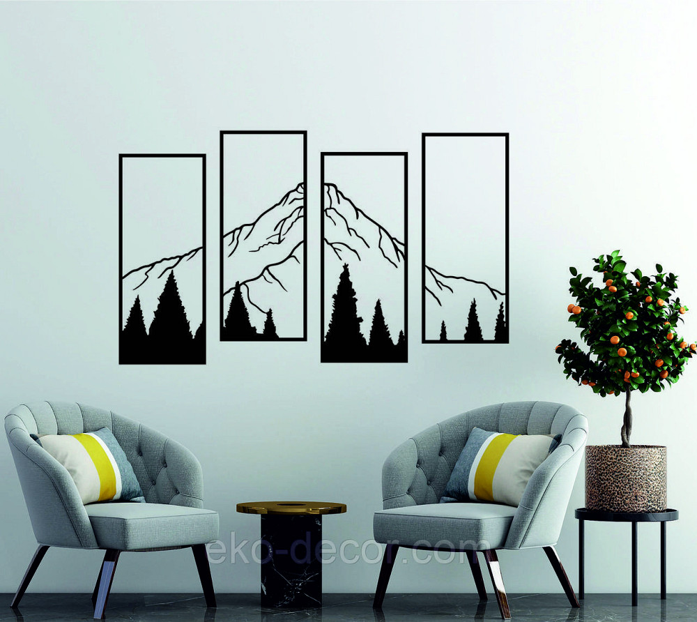 Декоративне настінне Панно «Гори», Декор на стіну Київ - фото 4