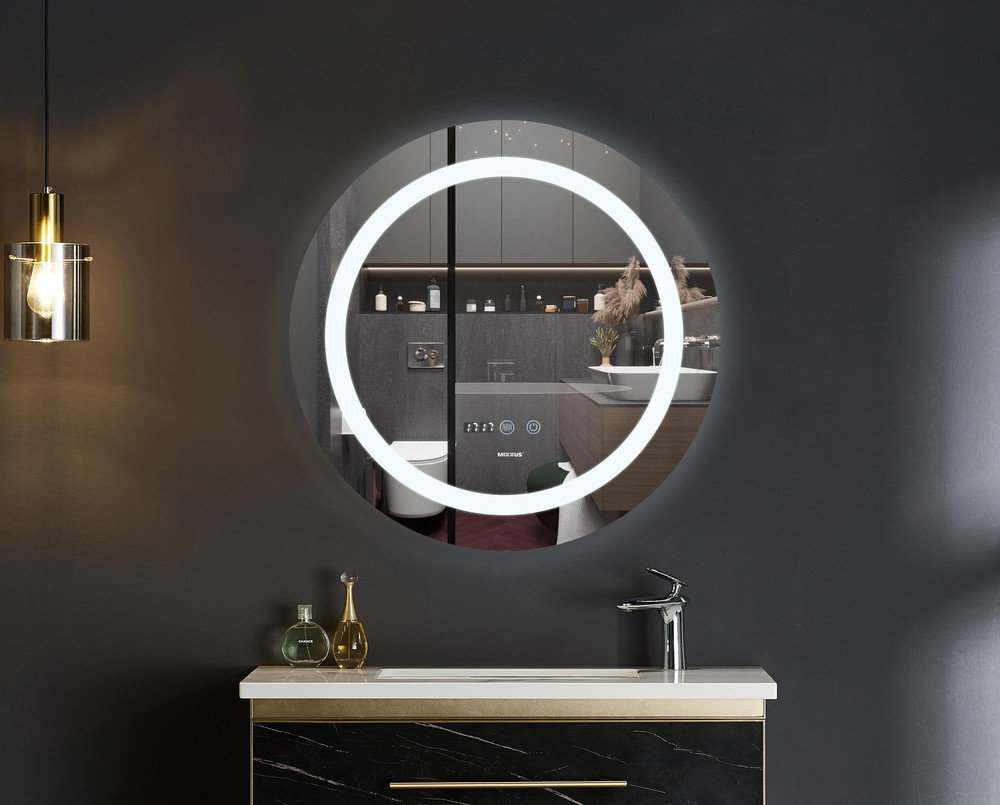 Дзеркало Mixxus PLAIN MC02-80 з LED Touch, Anti-fog, димером, регулюванням яскравості, годинником  ( MI6931 ) 32753 Харків - фото 8